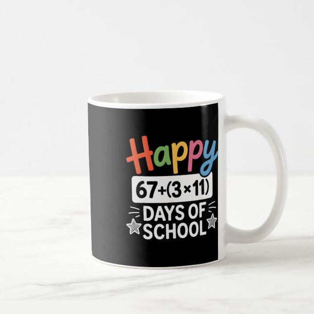 Math Equation 100th Day Teacher Happy 100 Days Of  Coffee Mug (Right)