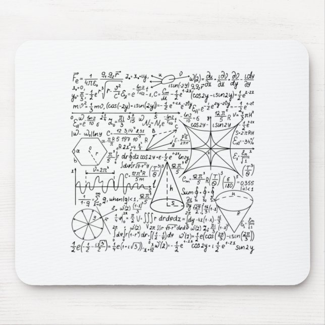 Math Equation Cool Quadratic Formula Geek Nerd Mat Mouse Pad (Front)