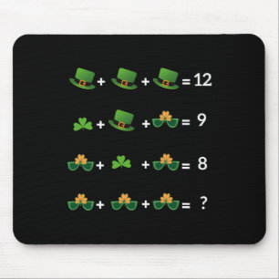 Math Equation Funny St Patricks Day Teacher 1  Mouse Pad