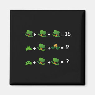 Math Equation Funny St Patricks Day Teacher Magnet