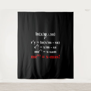 Math Equation Merry Christmas Tapestry