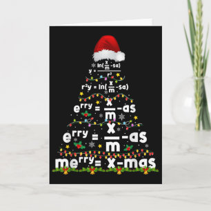 Math Equation Merry Xmas Season Teacher Christmas Card