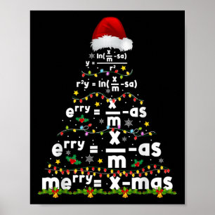 Math Equation Merry Xmas Season Teacher Christmas  Poster