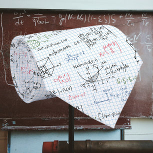 Math Equation Pattern Tie