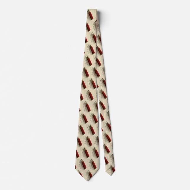 Math Equation with Red Pencil, Vintage Business Tie (Front)