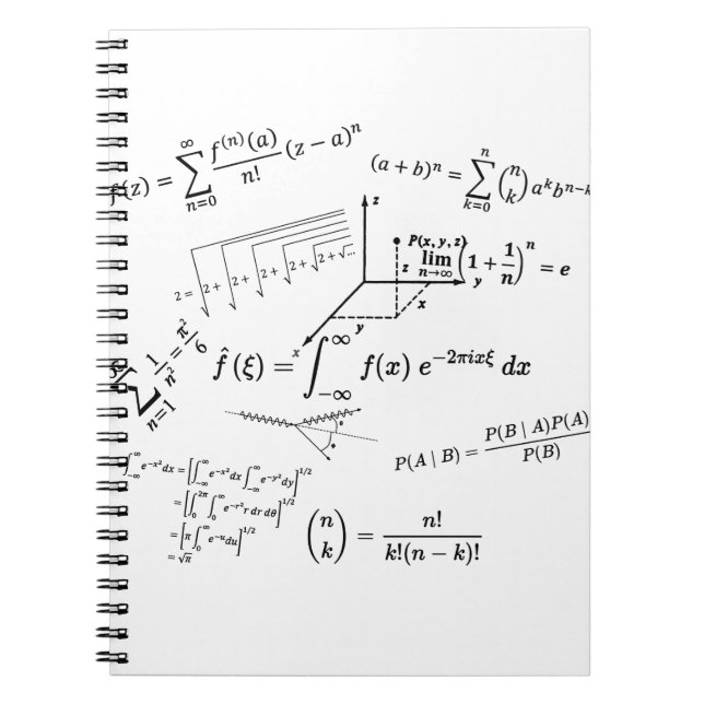 math equations and formulas notebook (Front)