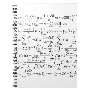 math equations and formulas notebook
