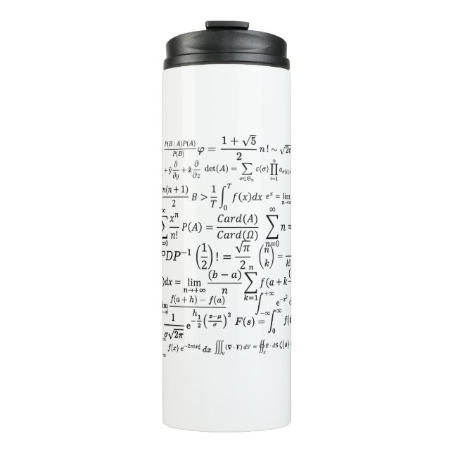 math equations and formulas thermal tumbler (Front)