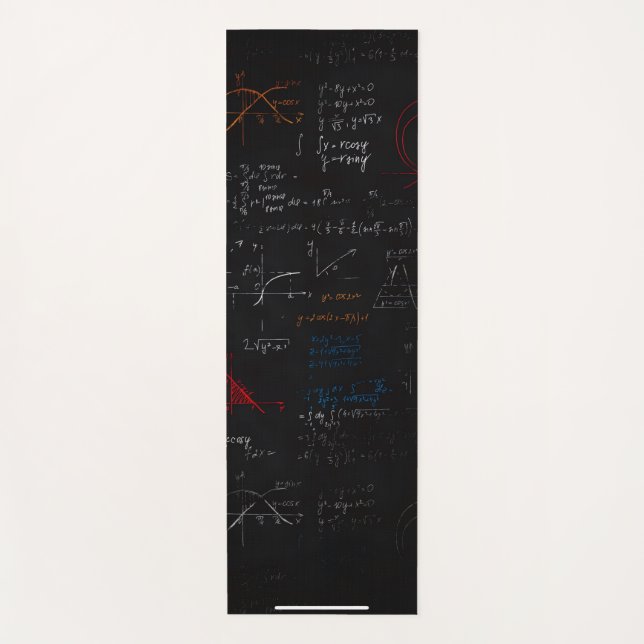 Math Equations Chalkboard Yoga Mat (Front)