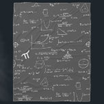 Math Equations Formulas Algebra Nerd Fleece Blanket<br><div class="desc">Cute math fleece blanket simulating a blackboard with a pattern of mathematic formulas and equations. Great gift for math teachers and geeks. Illustrated by Patricia Alvarez.</div>