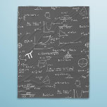 Math Equations Formulas Algebra Nerd Fleece Blanket<br><div class="desc">Cute math fleece blanket simulating a blackboard with a pattern of mathematic formulas and equations. Great gift for math teachers and geeks. Illustrated by Patricia Alvarez.</div>