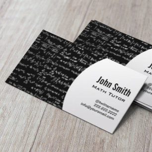 Math Equations Math Tutor Business Card