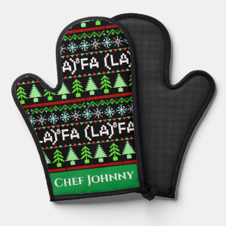 Math Fa La - Christmas Carol Ugly Sweater Style Oven Mitt