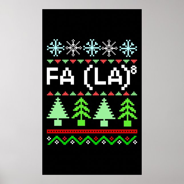 Math Fa La - Christmas Carol Ugly Sweater Style Poster (Front)