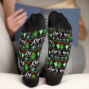 Math Fa La - Christmas Carol Ugly Sweater Style Socks