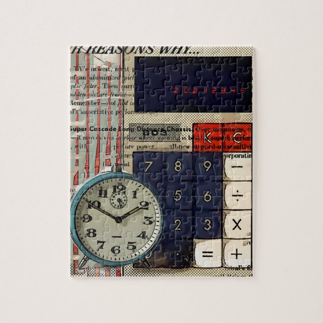 Math financial advisor accountant calculator jigsaw puzzle (Vertical)