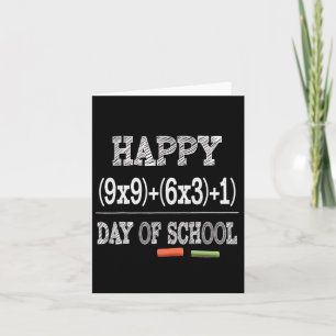 Math Formula 100 Days Of School  Card