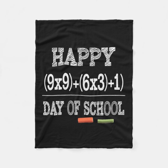 Math Formula 100 Days Of School  Fleece Blanket (Front)
