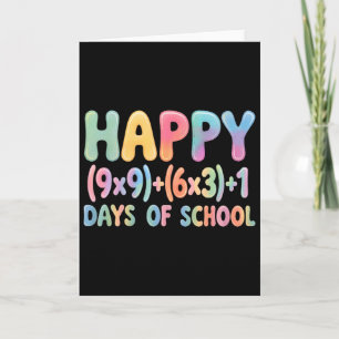 Math Formula 100 Days Of School Funny Equation Tea Card