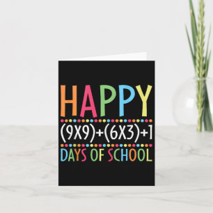 Math Formula 100 Days Of School Funny Math Teacher Card