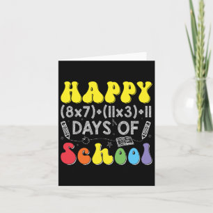 Math Formula 100 Days Of School Funny Math Teacher Card