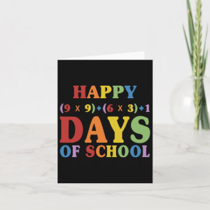 Math Formula 100 Days Of School Funny Math Teacher Card