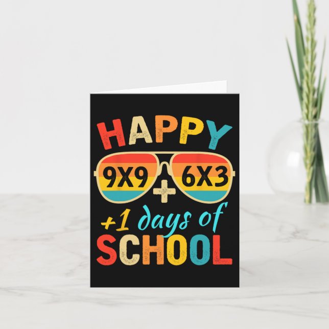 Math Formula 100 Days Of School Funny Math Teacher Card (Front)