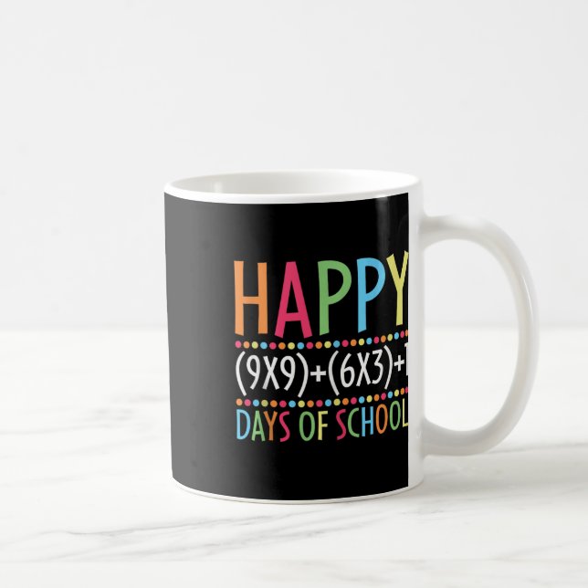 Math Formula 100 Days Of School Funny Math Teacher Coffee Mug (Right)