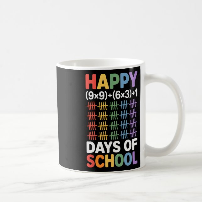Math Formula 100 Days Of School Funny Math Teacher Coffee Mug (Right)
