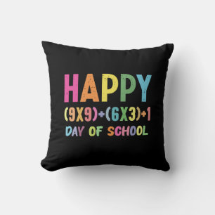 Math Formula 100 Days Of School Funny Math Teacher Cushion