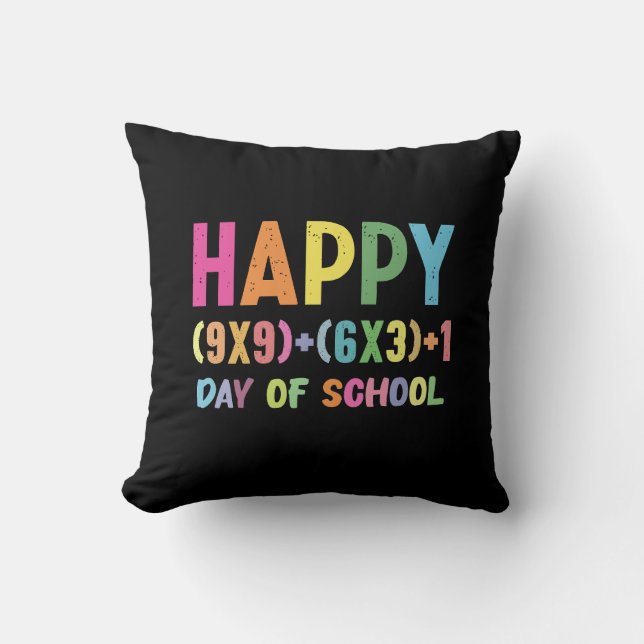 Math Formula 100 Days Of School Funny Math Teacher Cushion (Front)