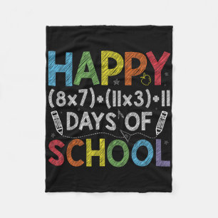 Math Formula 100 Days Of School Funny Math Teacher Fleece Blanket