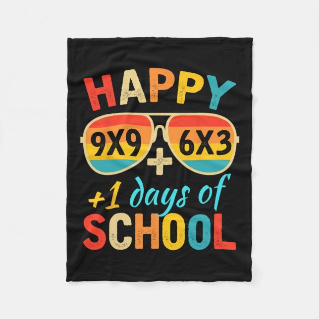 Math Formula 100 Days Of School Funny Math Teacher Fleece Blanket (Front)