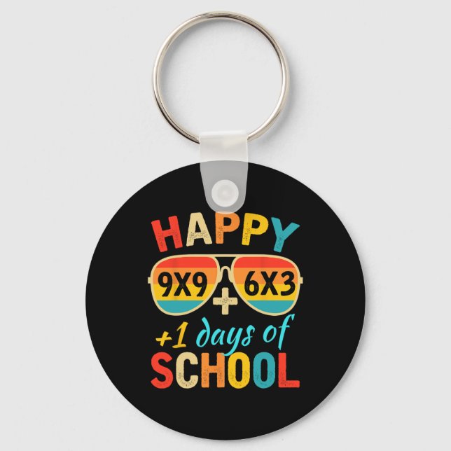 Math Formula 100 Days Of School Funny Math Teacher Key Ring (Front)