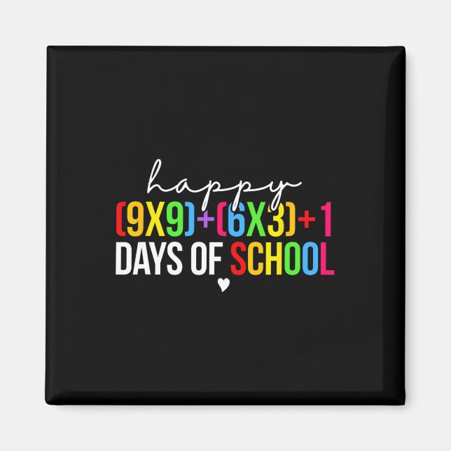 Math Formula 100 Days Of School Funny Math Teacher Magnet (Front)