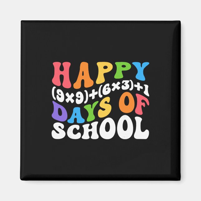 Math Formula 100 Days Of School Funny Math Teacher Magnet (Front)