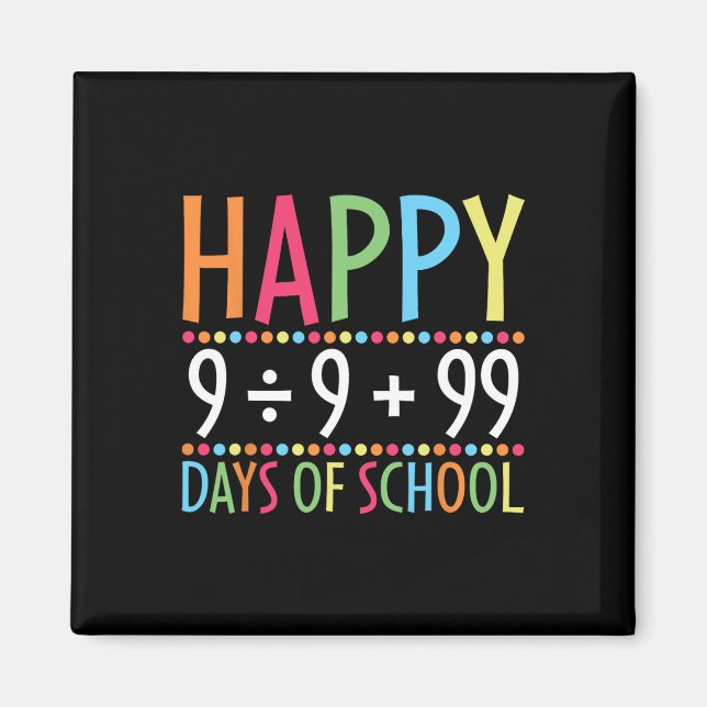 Math Formula 100 Days Of School Funny Math Teacher Magnet (Front)
