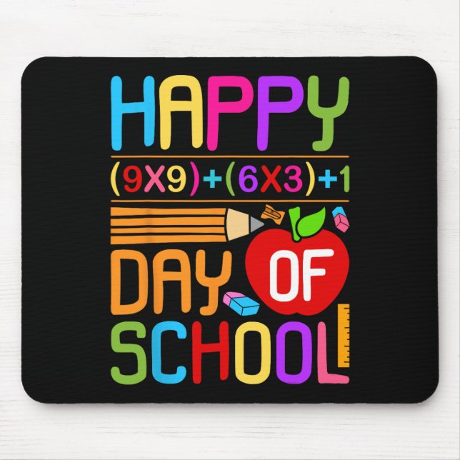 Math Formula 100 Days Of School Funny Math Teacher Mouse Pad (Front)