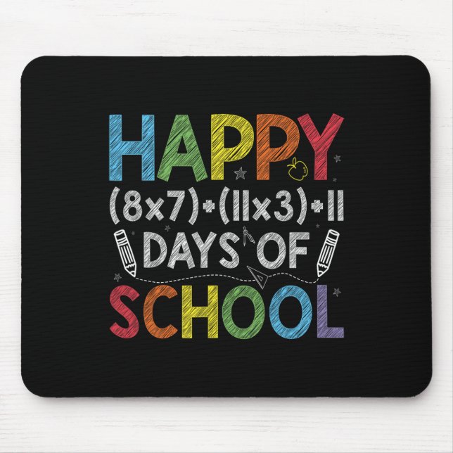 Math Formula 100 Days Of School Funny Math Teacher Mouse Pad (Front)