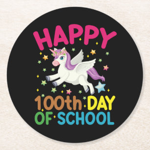 Math Formula 100 Days Of School Funny Math Teacher Round Paper Coaster