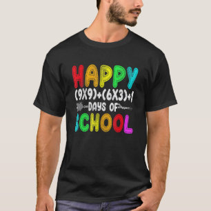 Math Formula 100 Days Of School Gift Teachers Boy T-Shirt