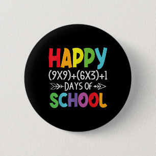 Math Formula 100 Days Of School Gifts Math Teacher 6 Cm Round Badge