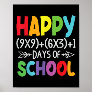 Math Formula 100 Days Of School Gifts Math Teacher Poster