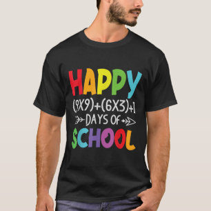 Math Formula 100 Days Of School Gifts Math Teacher T-Shirt