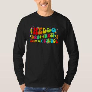 Math Formula 100 Days Of School Groovy Teacher Boy T-Shirt