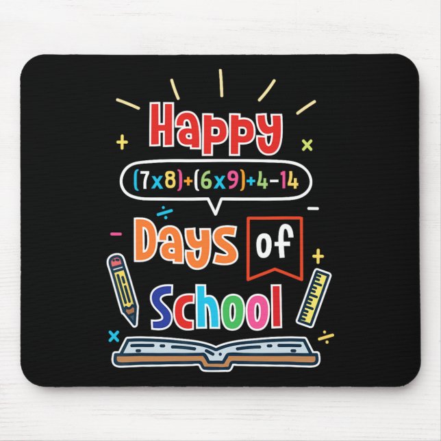 Math Formula 100 Days Of School Happy 100th Day Of Mouse Pad (Front)