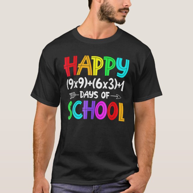 Math Formula 100 Days Of School Math Teacher 100Th T-Shirt (Front)
