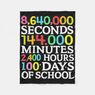 Math Formula 100 Days Of School Math Teacher Kids Fleece Blanket