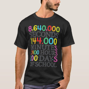 Math Formula 100 Days Of School Math Teacher Kids  T-Shirt