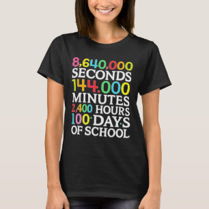 Math Formula 100 Days Of School Math Teacher Kids T-Shirt